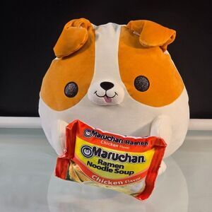 Zuru Snackles Series Corgi Benji Dog Ramen Noodle Soup Stuffed 15 in Plush